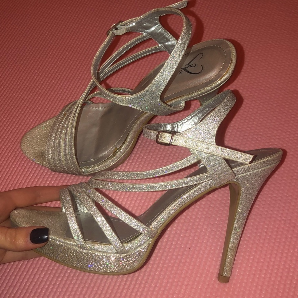sparkly high heel